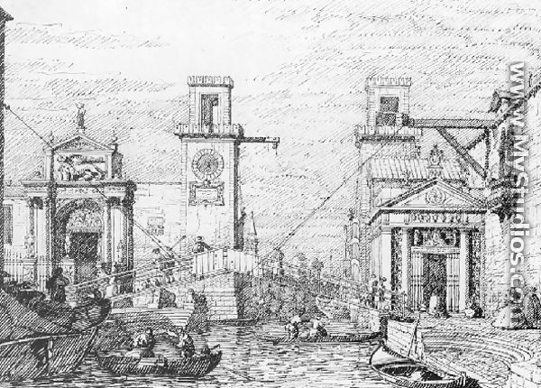 The Arsenal   The Water Entrance - (Giovanni Antonio Canal) Canaletto