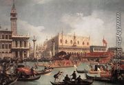 The Bucintore Returning To The Molo On Ascension Day - (Giovanni Antonio Canal) Canaletto