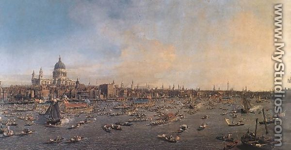 The Thames And The City - (Giovanni Antonio Canal) Canaletto
