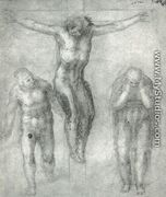 Study For Christ On The Cross With Mourners - Michelangelo Buonarroti