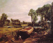 Boat-Building on the Stour 1814-15 - John Constable