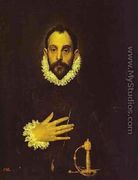 Portrait Of A Nobleman With His Hand On His Chest - El Greco (Domenikos Theotokopoulos)