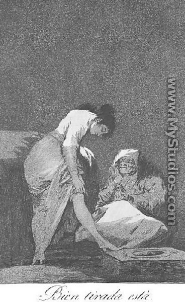 Caprichos  Plate 17  It Is Nicely Stretched - Francisco De Goya y Lucientes