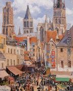 The Old Market at Rouen  1898 - Camille Pissarro