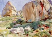 The Simplon  Large Rocks - John Singer Sargent