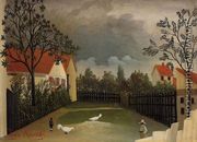 The Poultry Yard - Henri Julien  Rousseau