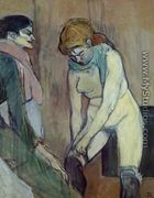 Woman Pulling Up Her Stocking - Henri De Toulouse-Lautrec
