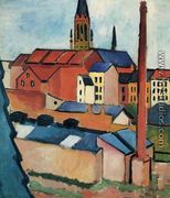 Houses With A Chimney - August Macke