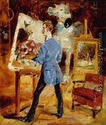 Princeteau In His Studio - Henri De Toulouse-Lautrec