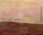 Cows In A Landscape - Theo Van Rysselberghe