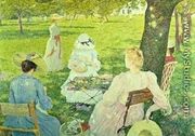 Family In The Orchard - Theo Van Rysselberghe