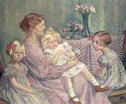 Madame Van De Velde And Her Children - Theo Van Rysselberghe