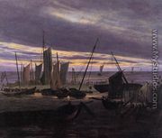 Boats in the Harbour at Evening c. 1828 - Caspar David Friedrich