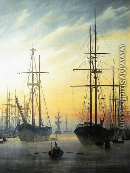 View of a Harbour 1815-16 - Caspar David Friedrich