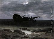 Wreck in the Moonlight c. 1835 - Caspar David Friedrich