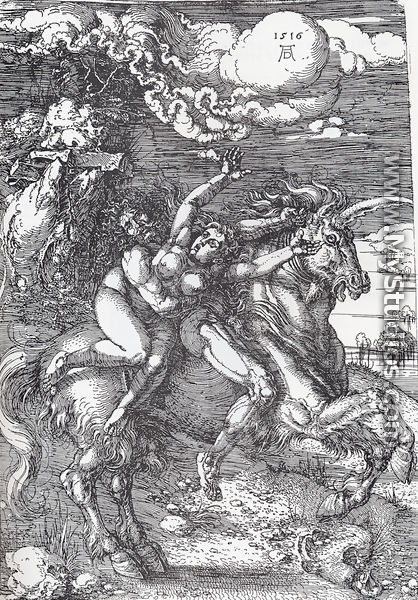 Abduction Of Proserpine On A Unicorn - Albrecht Durer