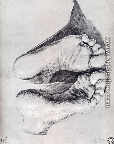 Feet Of A Kneeling Man - Albrecht Durer
