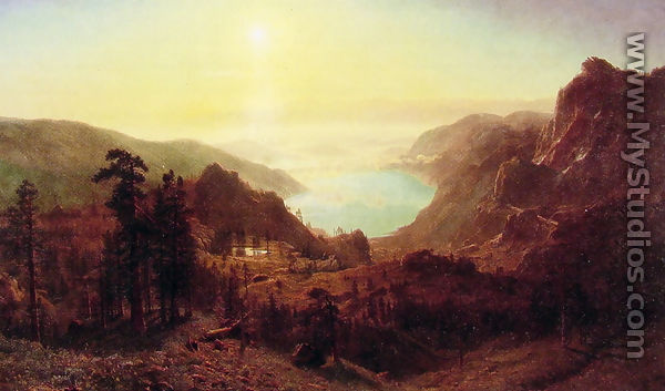 Donner Lake From The Summit - Albert Bierstadt