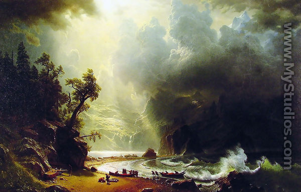 Puget Sound On The Pacific Coast - Albert Bierstadt
