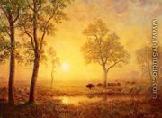 Sunset On The Mountain - Albert Bierstadt