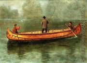 Fishing From A Canoe - Albert Bierstadt