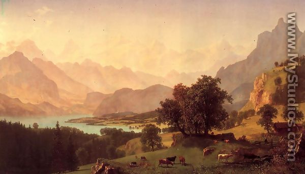 Bernese Alps  As Seen Near Kusmach - Albert Bierstadt