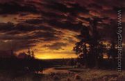 Evening On The Prarie - Albert Bierstadt