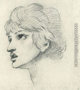 Head Of A Youth - Dante Gabriel Rossetti
