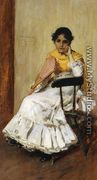 A Spanish Girl Aka Portrait Of Mrs  Chase In Spanish Dress - William Merritt Chase