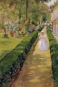 Child On A Garden Walk - William Merritt Chase