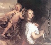 Portrait Of A Girl As Erminia Accompanied By Cupid - Sir Anthony Van Dyck