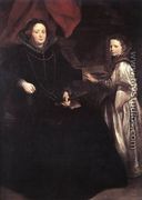 Portrait of Porzia Imperiale and Her Daughter c. 1628 - Sir Anthony Van Dyck