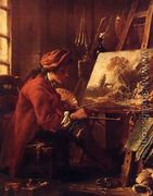 The Painter In His Studio - François Boucher