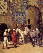 Blue Tiled Mosque At Delhi  India - Edwin Lord Weeks