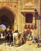 Gate Of The Fortress At Agra  India - Edwin Lord Weeks