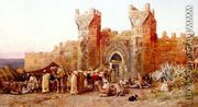 The Departure Of A Caravan From The Gate Of Shelah  Morocco - Edwin Lord Weeks