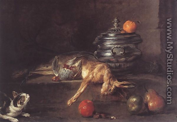 The Silver Tureen c. 1728 - Jean-Baptiste-Simeon Chardin