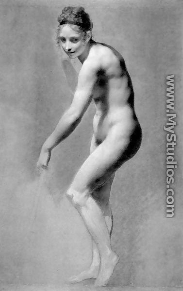 Female Nude Leaning - Pierre-Paul Prud