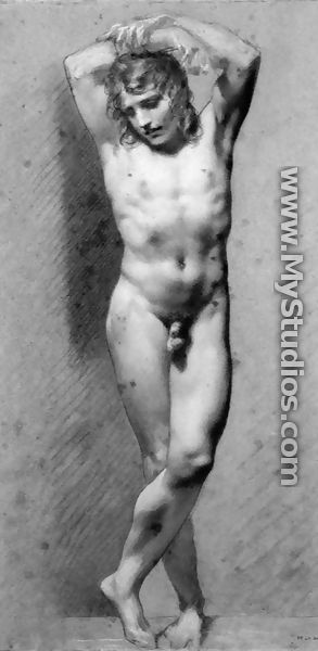 Male Nude Standing - Pierre-Paul Prud
