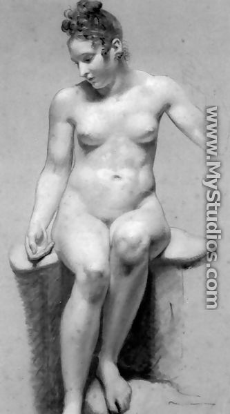 Seated Female Nude - Pierre-Paul Prud