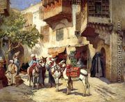 Marketplace In North Africa - Frederick Arthur Bridgman
