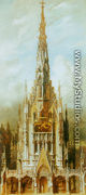 Gotische Grabkirche St  Michael  Turmfassade [Gothic Cemetary  St  Michaels  Front Tower] - Hans Makart