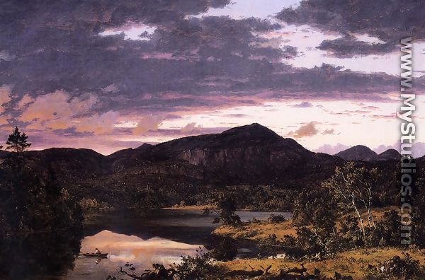 Lake Scene In Mount Desert - Frederic Edwin Church