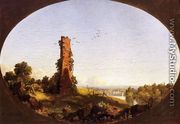 New England Landscape With Ruined Chimney - Frederic Edwin Church