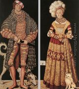 Portraits of Henry the Pious, Duke of Saxony and his wife Katharina von Mecklenburg 1514 - Lucas The Elder Cranach