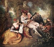 'La gamme d'amour' (The Love Song) c. 1717 - Jean-Antoine Watteau