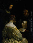 Woman at a Mirror c. 1650 - Gerard Ter Borch