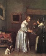 Woman Washing Hands c. 1655 - Gerard Ter Borch