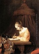 Woman Writing a Letter c. 1655 - Gerard Ter Borch