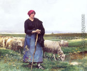 A Shepherdess With Her Flock2 - Julien Dupre